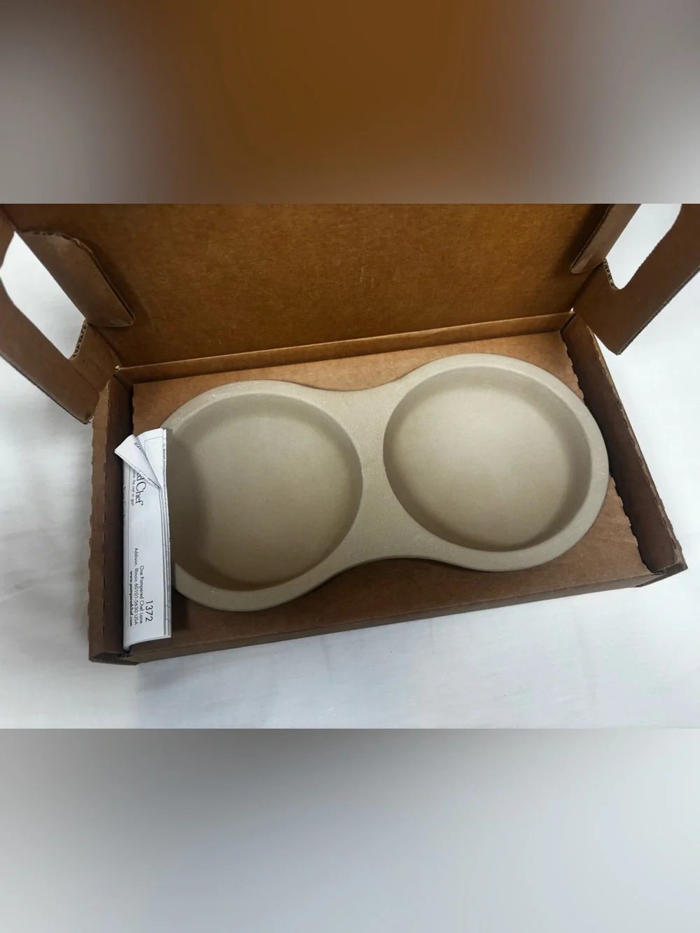 Pampered Chef Stoneware Microwave Egg Cooker DoubleCooker 1372 NEW/NIB w/instxns